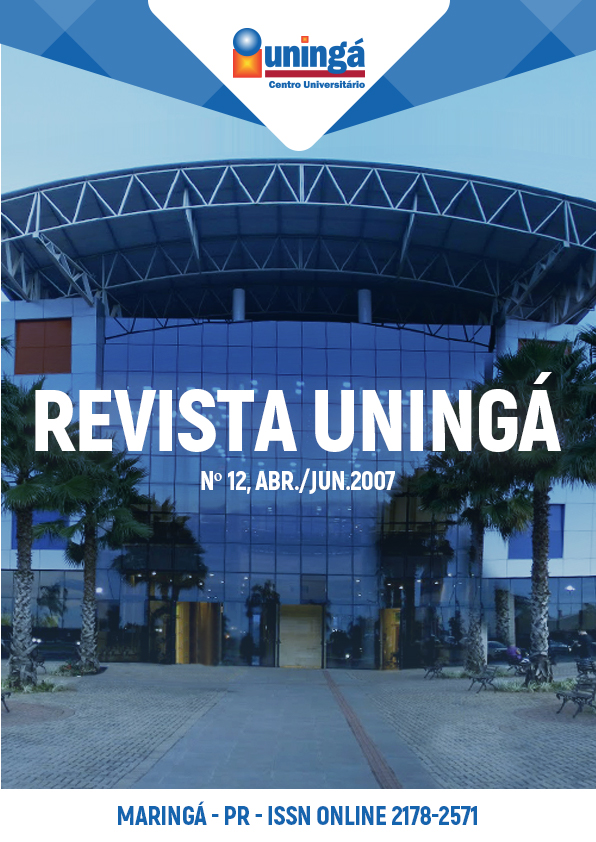 					Visualizar v. 12 n. 1 (2007): Revista Uningá
				