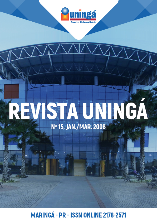 					View Vol. 15 No. 1 (2008): Revista Uningá
				