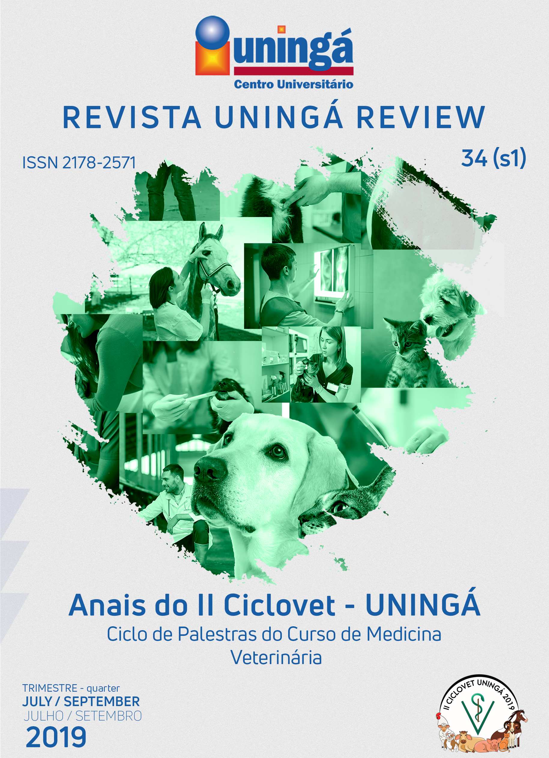 					View Vol. 34 No. S1 (2019): Anais do II CICLOVET - Ciclo de Palestras do curso de Medicina Veterinária
				