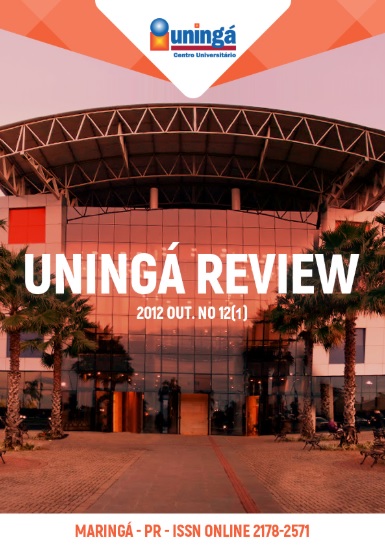 					View Vol. 12 No. 1 (2012): Revista Uningá Review
				